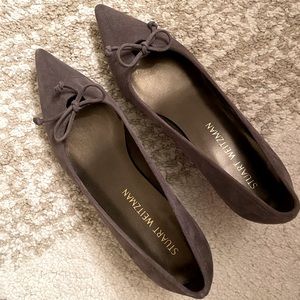 Stuart Weitzman Suede Kitten Pump